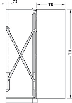 Wooden folding sliding doors, HAWA Folding Concepta 25, set, hinges with soft closing mechanism