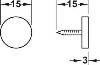 Magnetic catch, pull 3.0–4.0 kg, for screw fixing, round