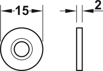 Magnetic catch, Pull 2.5–3.5 kg, for 13.6 mm drill hole