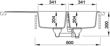 Granstone Sink, Häfele, HS18-GED2R80