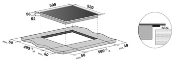 Built-in Induction Hob, 4 Cooking Zones,  2 Flexi Zones, Slider Control, 60 cm