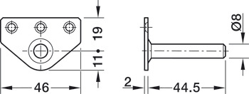 Supporting bracket, for tables with frame