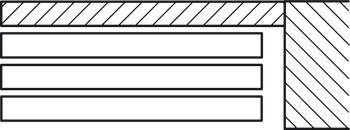 Sliding door fitting, Slido Classic 100-A stacking, set