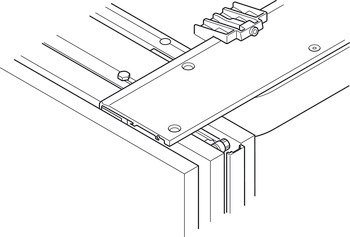 Wooden folding sliding doors, HAWA Folding Concepta 25, set, hinges with soft closing mechanism