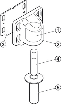 Floor mounted door stop, magnetic, fire resistance