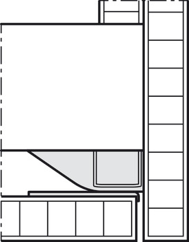 Wooden folding sliding doors, HAWA Folding Concepta 25, set, hinges with soft closing mechanism