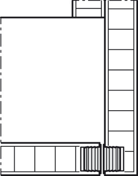 Wooden folding sliding doors, HAWA Folding Concepta 25, set, hinges with soft closing mechanism