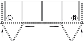 Wooden folding sliding doors, HAWA Folding Concepta 25, set, hinges with soft closing mechanism