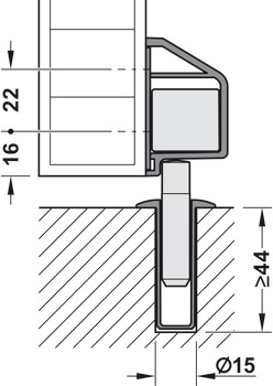 Floor mounted door stop, magnetic, fire resistance