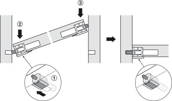 Shelf connector, SP 15/8/5 with spring system, for wooden shelves