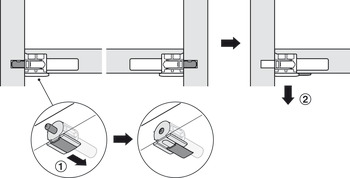 Shelf connector, SP 15/8/5 with spring system, for wooden shelves