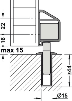 Floor mounted door stop, magnetic, fire resistance