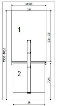 TopSwing, W600 mm, Jet black