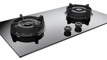 Built-in Gas Hobs, 2 Mix Brass Burners, 78 cm, Round Pan Support