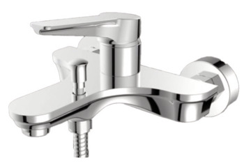 Shower Mixer Tap, Exposed, Wall Mounted, with Diverter